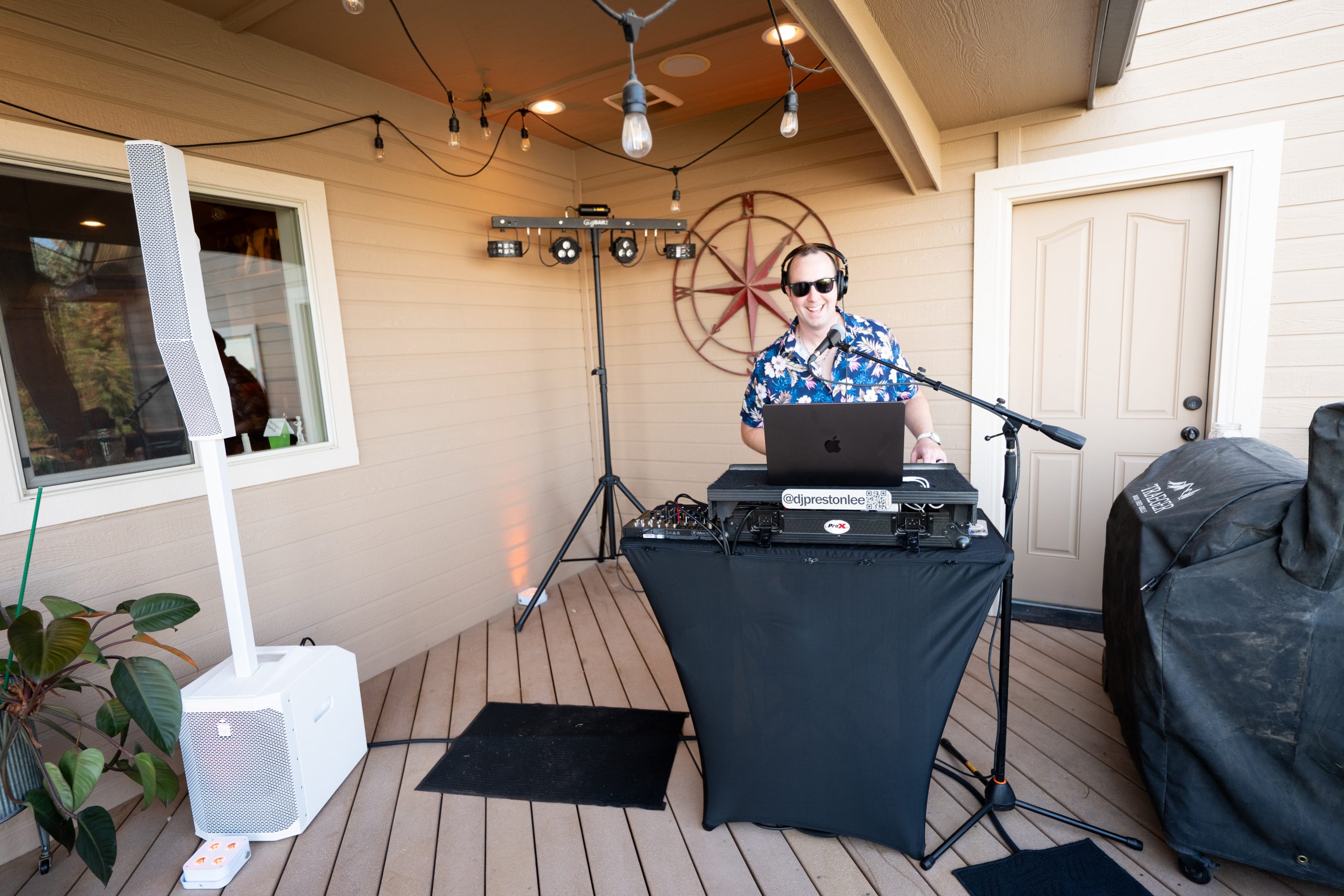 DJ Preston Luau Smiling at Camera